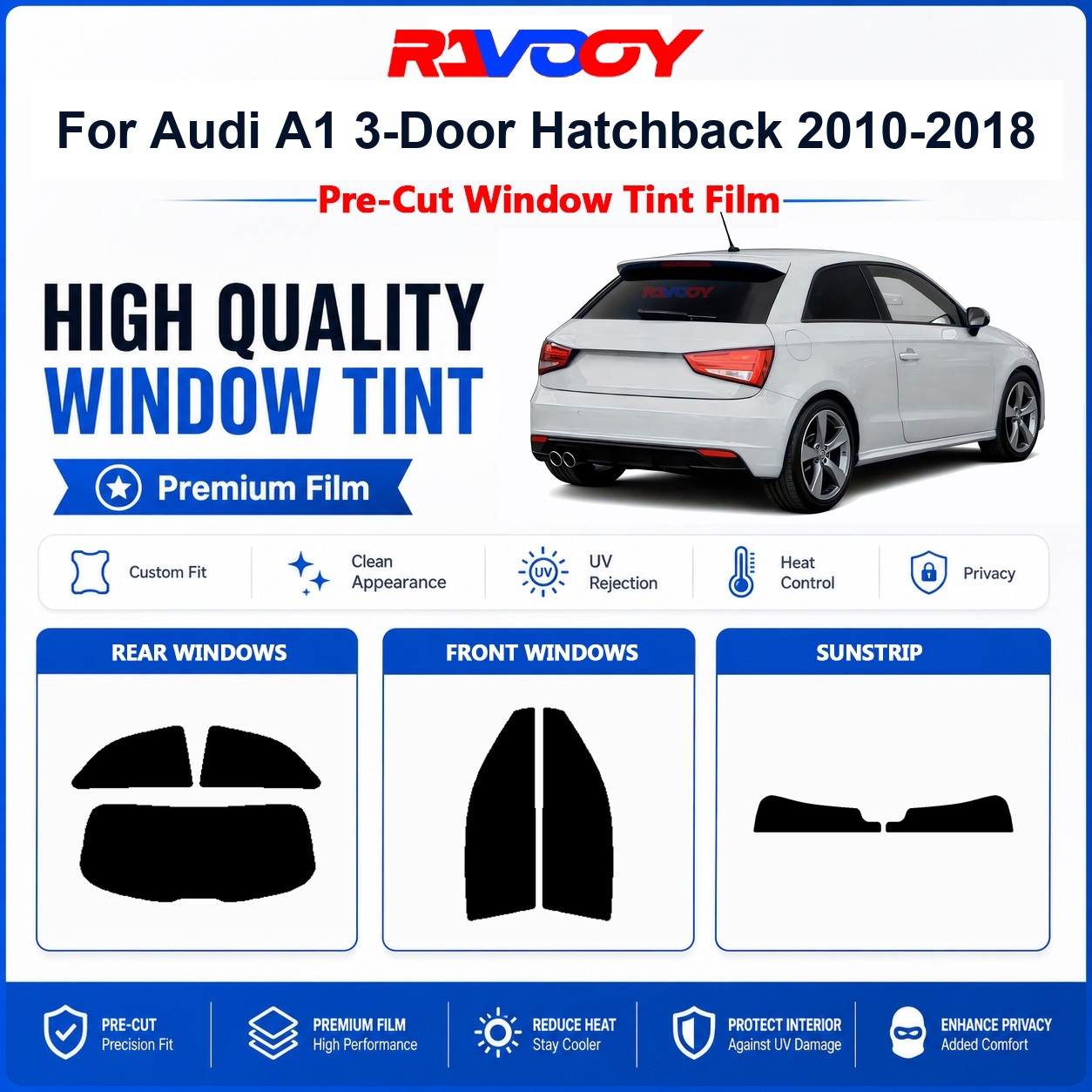 Privacy Screen Protector - Audi A1 3 Kapılı Hatchback 2010-2018